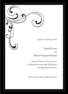 Enter the Wedding Area Wedding Invitation